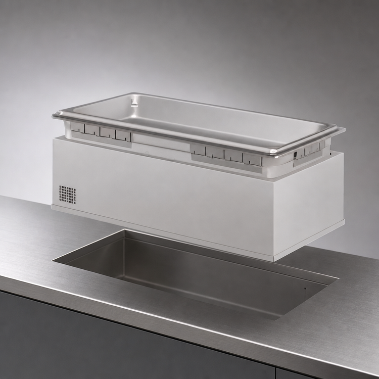 Product image #3 for Hatco Drop-In Modular Insulated Heated Well with Drain, Full-Size Pan