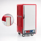 Thumbnail image #3 for Metro C5 Insulation Armour C537-CFS-U Mobile 3/4-Height Heated Holding & Proofing Cabinet, Red, 14 Sheet/26 Hotel Pan Capacity