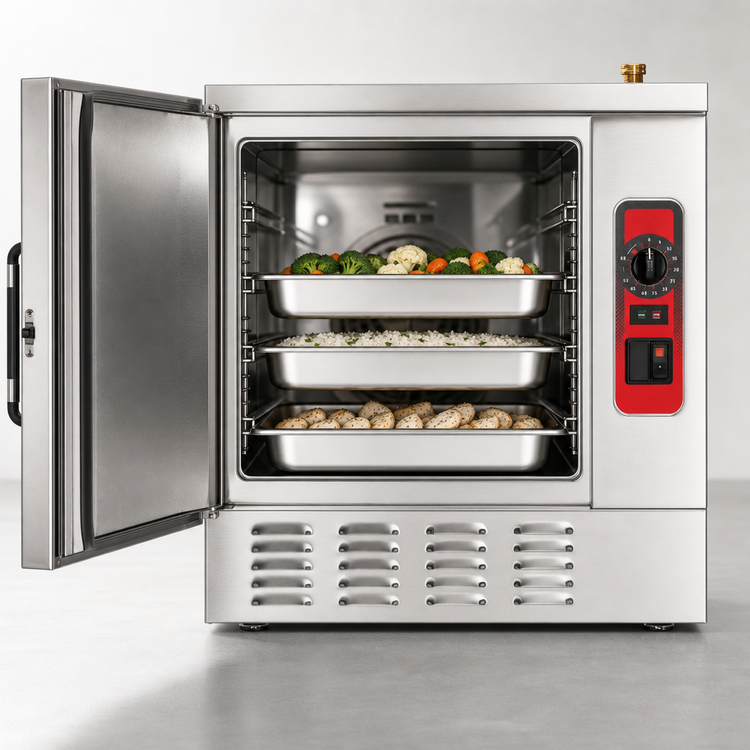 Product image #3 for Vulcan 24-Inch Wide Countertop Electric Convection Steamer, 1 Compartment, 3-Pan Capacity