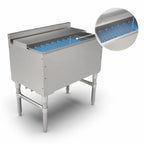 Thumbnail image #3 for John Boos Slim-Line UBIB-1830-CP7 30-Inch Underbar Ice Bin/Cocktail Unit with 7-Circuit Cold Plate, Sliding Lid and 3-Inch Backsplash