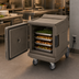 Thumbnail image #4 for Cambro Camtherm Low Profile Single-Door Electric Hot Holding Cabinet Cart, Granite Sand
