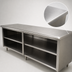 Thumbnail image #3 for Advance Tabco Special Value Economy Open Base Work Table with Mid-Shelf, 108W x 30D, 16 Gauge 304 Stainless Steel Flat Top