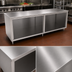 Thumbnail image #3 for John Boos Stainless Steel Open Front Cabinet Base Work Table with Stallion Safety Edge, 108 x 30 Inches, Flat Top