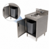 Thumbnail image #3 for Advance Tabco Underbar Basics 18-Inch x 21-Inch Freestanding Dump Sink with Waste Cabinet and Swing-Spout Faucet
