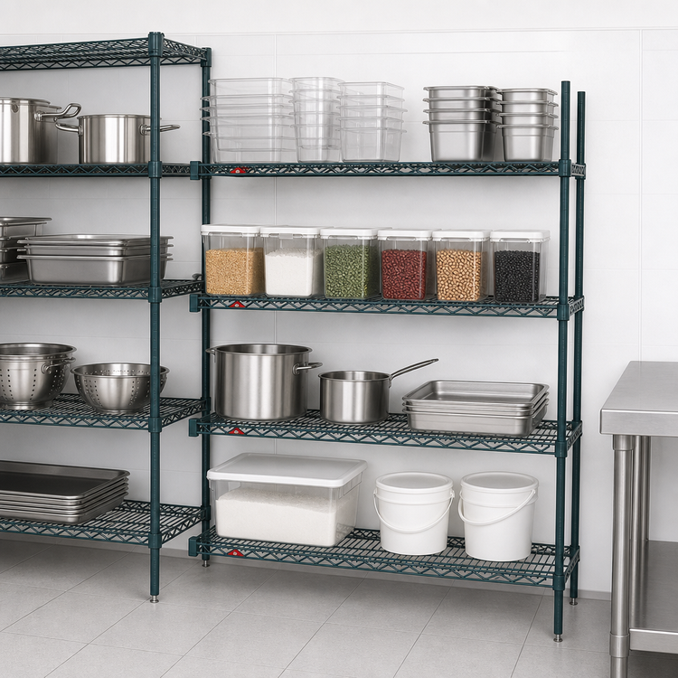 Product image #3 for Metro Super Erecta Add-On Wire Shelving Unit, 72W x 18D x 63H, 4 Shelves, Metroseal 3 Finish