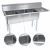 Thumbnail image #3 for John Boos E-Series 3-Compartment Sink with Right-Hand Drainboard, 80-1/2 Inch Wide