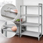 Thumbnail image #4 for Cambro Camshelving® Premium CPA242484S4PKG Solid Add-On Polymer Shelving Unit, 24"W x 24"D x 84"H, 4-Tier, 2,000 lb Capacity