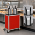 Thumbnail image #3 for Atlas Metal MEPD2H-9-1/8 Heated Mobile Plate Dispenser, Double Tube, Enclosed Base