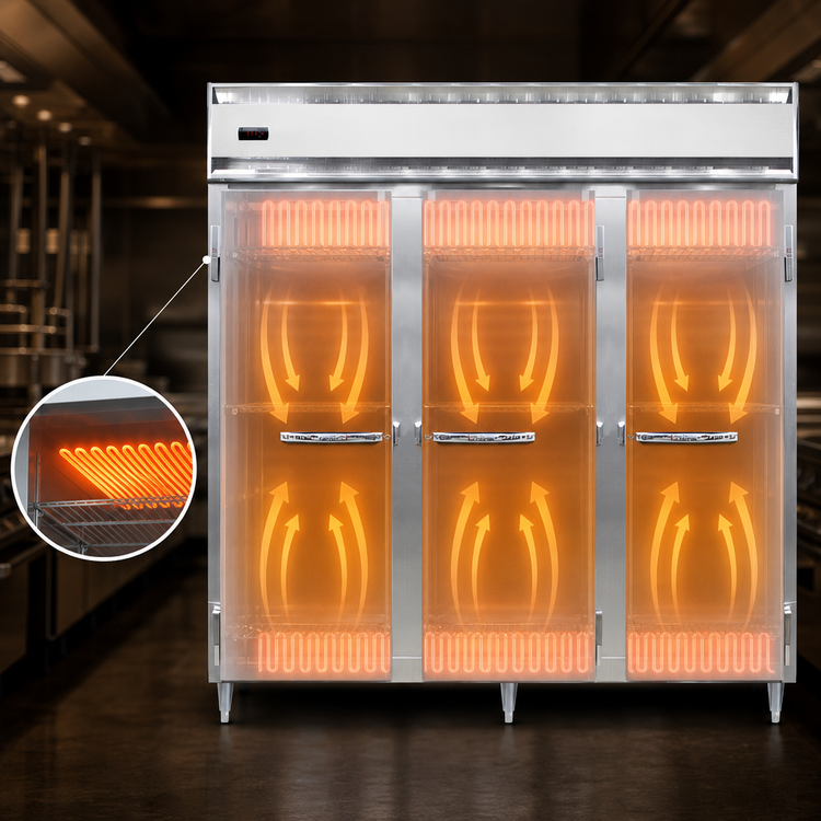 Product image #3 for Continental Refrigerator Designer Line DL3W-SA-PT 3-Section Pass-Thru Heated Holding Cabinet
