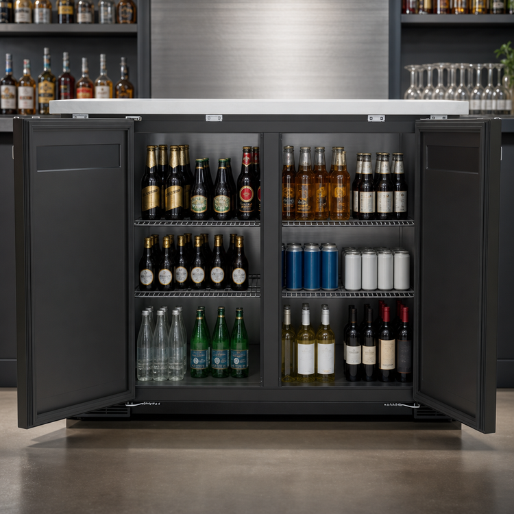 Product image #4 for Migali Competitor Series 48.75-Inch Two-Door Solid Door Refrigerated Back Bar Cabinet