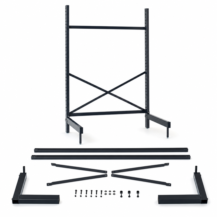 Product image #3 for Metro SmartLever 54"W x 30"D Cantilevered Shelving Starter Unit Base Kit, 58-1/4"W x 34-1/2"D x 86-3/8"H