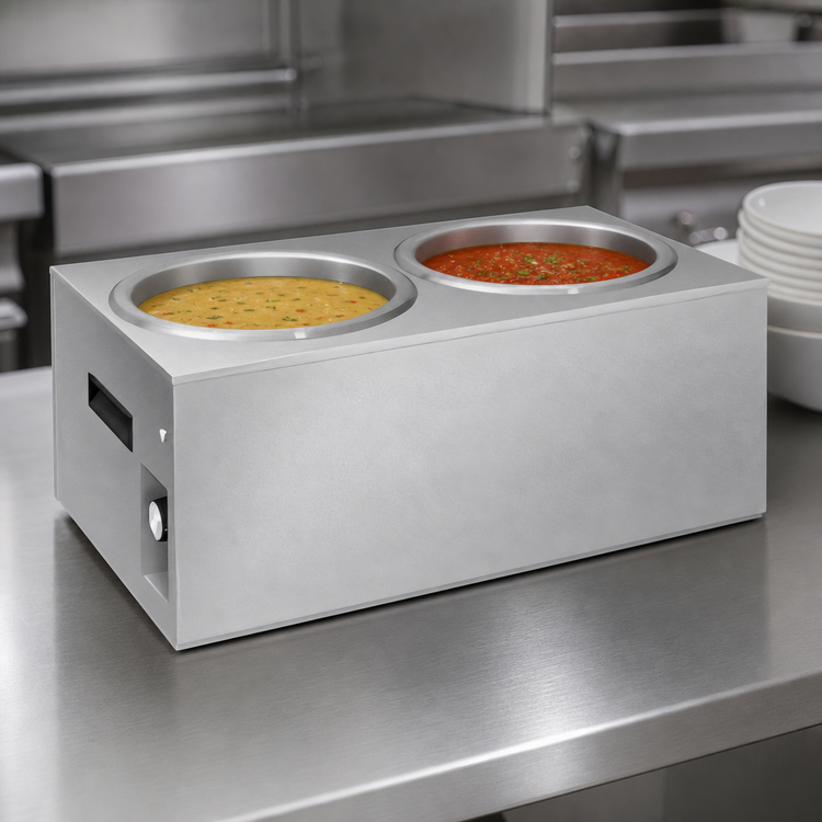 Product image #3 for Hatco Countertop Wet Soup Warmer with (2) 7-Qt Insulated Wells