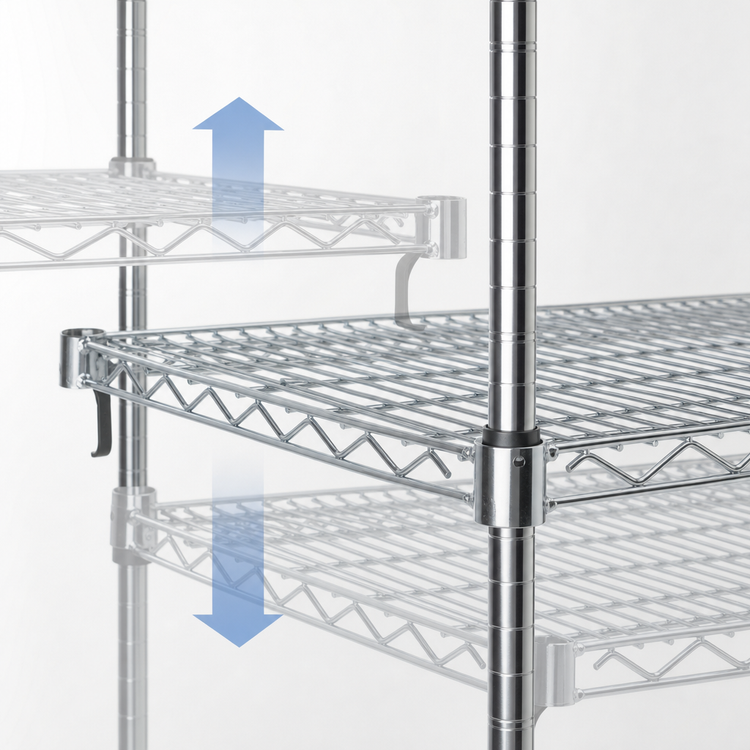 Product image #3 for Metro Super Adjustable Super Erecta Stainless Steel Wire Shelf, 36 Inch W x 18 Inch D
