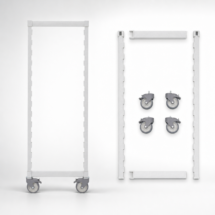 Product image #4 for Camshelving Premium Series High Density Mobile Post Kit, 24-Inch Wide x 67-1/4-Inch High, Speckled Gray