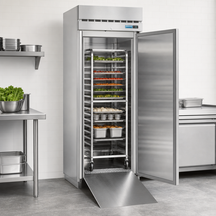 Product image #3 for Hoshizaki Steelheart Roll-In One-Section Refrigerator, 38.13 Cu. Ft., Top-Mounted Self-Contained Refrigeration, Solid Right-Hinged Door