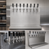 Thumbnail image #3 for Glastender 8-Faucet Wall Mount Air-Cooled Stainless Steel Draft Dispensing Tower