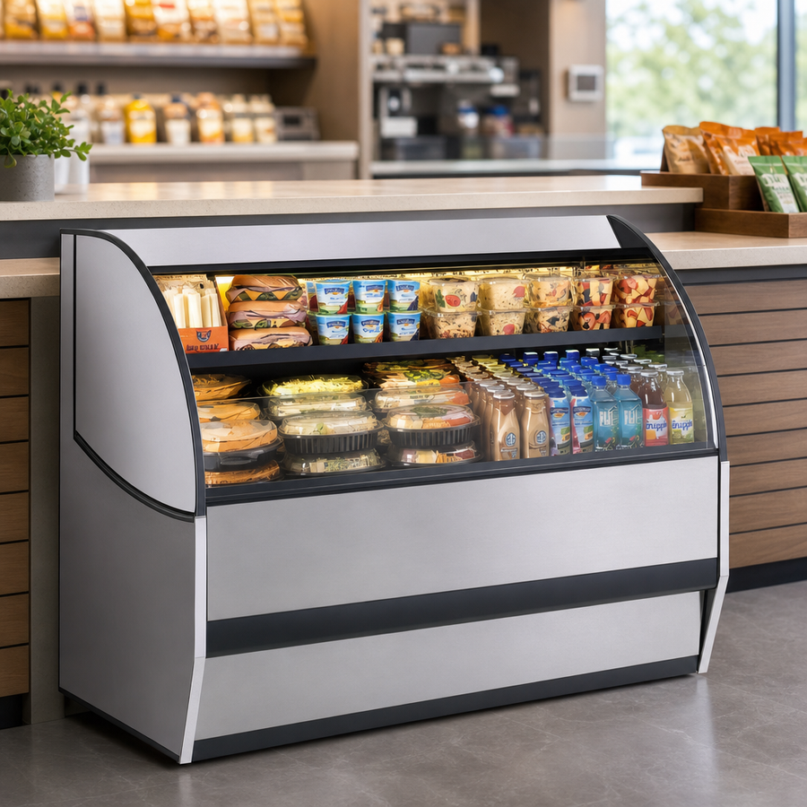 Curved-End Merchandising Design