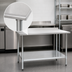 Thumbnail image #3 for BlendPort Budget Series 60-Inch x 24-Inch Stainless Steel Work Table with Rear Upturn and Adjustable Undershelf