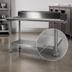 Thumbnail image #3 for John Boos 300 Series Stainless Steel Dishtable Undershelf with Adjustable Bullet Feet, 101-5/8