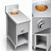 Thumbnail image #3 for La Rosa 14-Inch Utility Stand with 7-Quart Soup Warmer and Open Cabinet Base