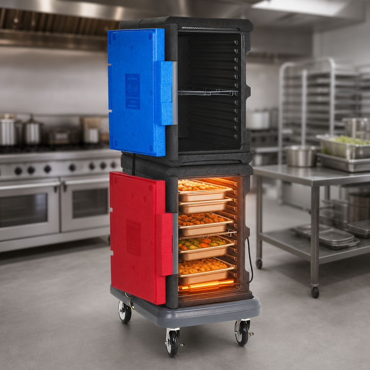 Product image #4 for Metro Mightylite Heated Front-Load Insulated Pan Carrier Cart, 12-Pan Capacity