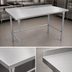 Thumbnail image #3 for John Boos Stallion 72-Inch W x 36-Inch D Stainless Steel Top Work Table with 1-1/2-Inch Rear Backsplash and Galvanized Base