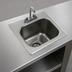 Thumbnail image #3 for Eagle Group Self-Rimming Drop-In Sink with 1 Compartment, 14 x 10 x 9-1/2 Inch Bowl, 304 Stainless Steel, Gooseneck Faucet and Basket Drain