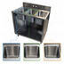 Thumbnail image #3 for BK Resources Three-Compartment Stainless Steel Sink Cabinet, Open Front, 36 x 24 x 39-3/4 Inches