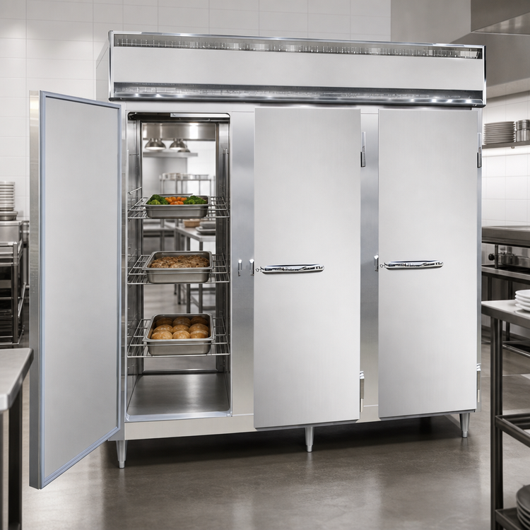 Product image #3 for Continental Refrigerator DL3WE-PT Designer Line 3-Section Extra Wide Pass-Thru Heated Holding Cabinet