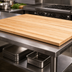 Thumbnail image #3 for Boos Block Edge Grain Maple Kitchen Countertop with Full-Length Rails, 132 x 48 x 1-3/4 Inches, Penetrating Oil Finish