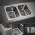 Thumbnail image #3 for Eagle Group Seamless Weld-In Two-Compartment Sink, 10