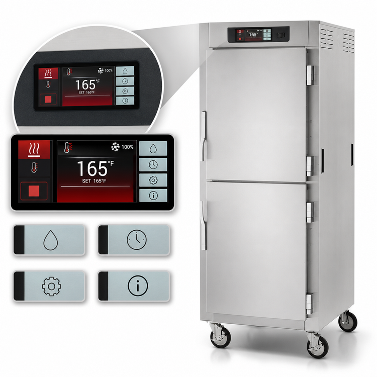 Product image #3 for Metro C5 8 Series Full-Height Controlled Temperature Heated Holding Cabinet with Solid Dutch Doors and Universal Wire Slides
