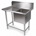 Thumbnail image #3 for John Boos Pro-Bowl 1-Compartment Stainless Steel Sink with Left Drainboard and 10-Inch Backsplash, 40-3/16-Inch Wide