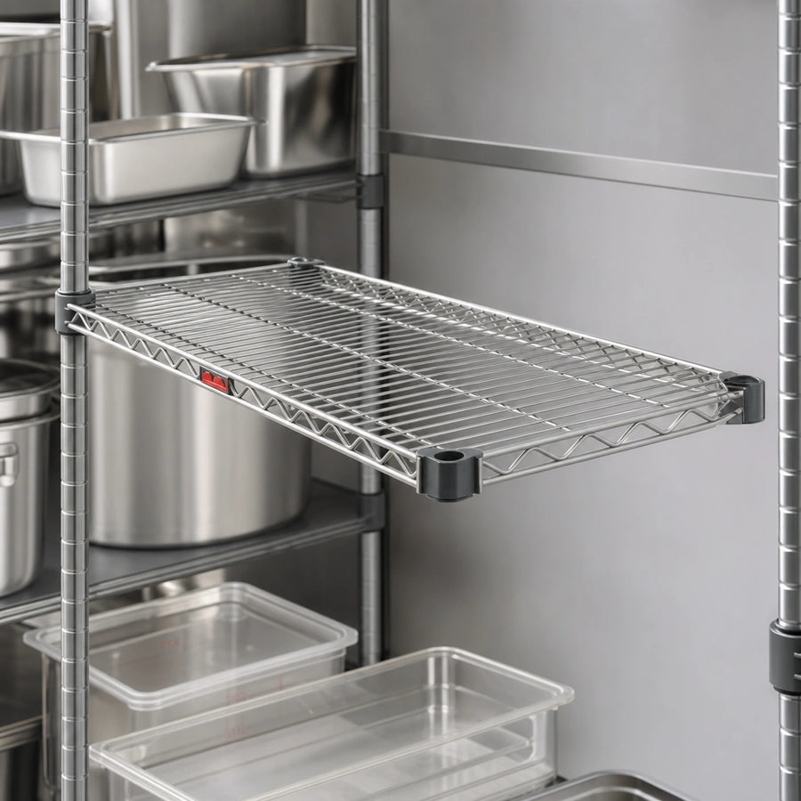 Quad-Adjust Wire Shelf