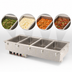 Thumbnail image #3 for Vollrath Four-Well Drop-In Hot Food Well with 12 x 20 Individual Pans, Marine Grade Stainless, Infinite Controls, Manifold Drain, 208V