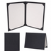 Thumbnail image #3 for Winco Black Double-Fold Leather-Like Menu Cover for 8-1/2 x 11-Inch Inserts