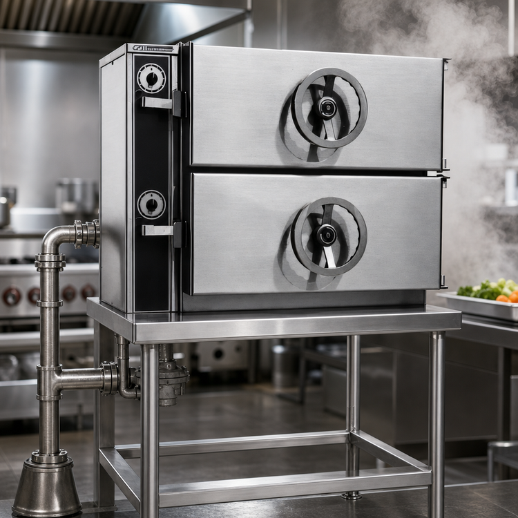 Product image #3 for Crown DCL-2 Direct Steam Two Compartment Pressure Steamer