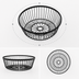 Thumbnail image #3 for American Metalcraft 8 Inch Round Black Wire Serving Basket
