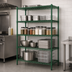 Thumbnail image #3 for Heavy Duty 4-Tier Stationary Wire Shelving Unit, 36 x 18 x 74 Inches, Green Epoxy Coated