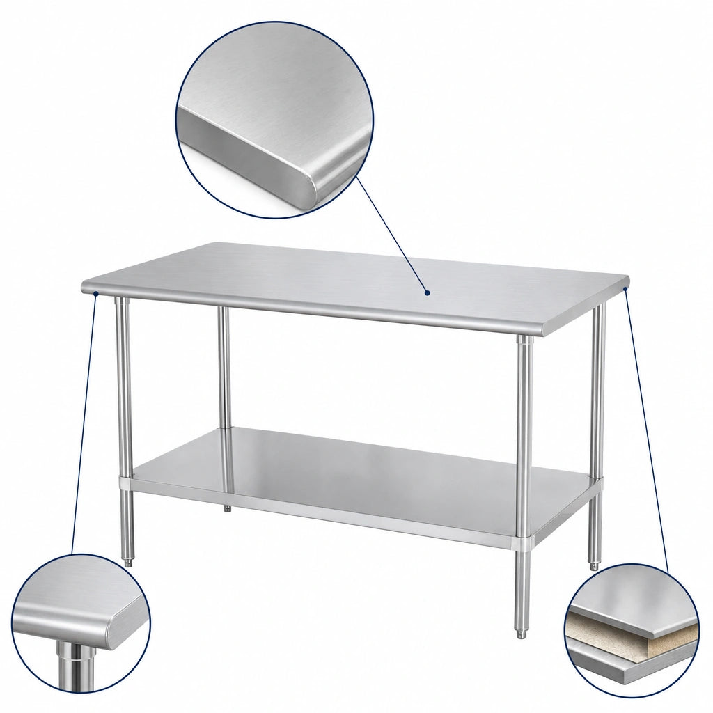 Reinforced Stainless Steel Top