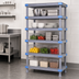 Thumbnail image #3 for Millenia 36-Inch Wide x 21-Inch Deep x 50-Inch High Gray Polymer Stationary Starter Shelving Unit with 5 Solid Shelves