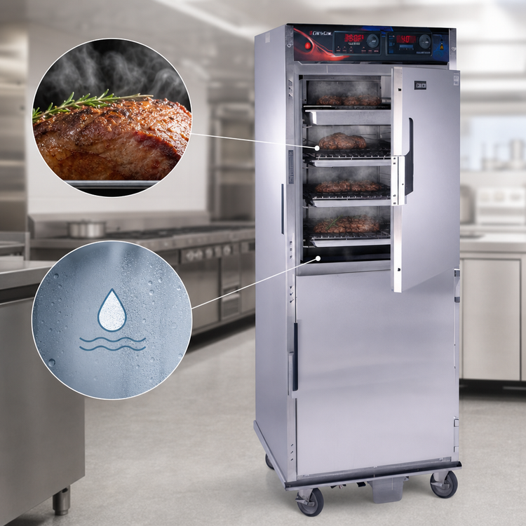 Product image #3 for Cres Cor Roast-N-Hold AquaTemp Full-Height Cook and Hold Convection Oven, 12-Pan Capacity, 208V/1-Phase