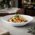 Thumbnail image #3 for Winco Specialty Mediterranean Porcelain Pasta Bowl, 22 oz, 12 Inch Diameter, White