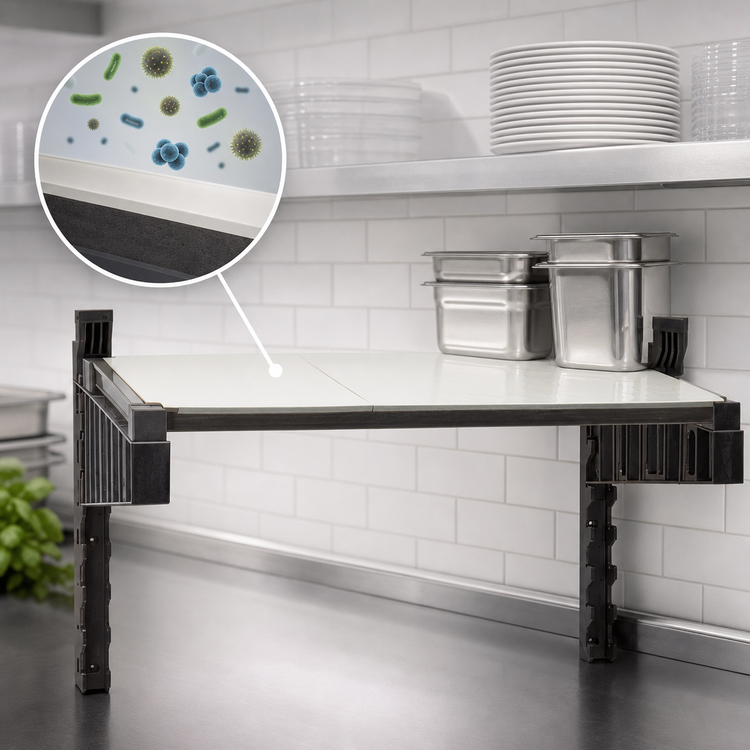 Product image #3 for Camshelving Elevation Series 21 x 24 Inch Solid Wall Shelving Shelf Kit with 15-Inch Uprights, Brushed Graphite