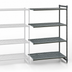 Thumbnail image #3 for Cambro Camshelving Basics Plus 4-Shelf Add-On Louvered Polymer Shelving Unit, 21 x 48 x 84, Brushed Graphite