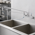 Thumbnail image #3 for Double Pantry Wall-Mount Sink Mixing Faucet with 18-Inch Swing Nozzle, 8-Inch Centers