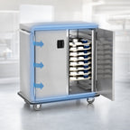 Thumbnail image #3 for FWE ETC-1418-12INS 2-Door Insulated Ambient Meal Delivery Cart, 2 Compartments, Stainless Steel