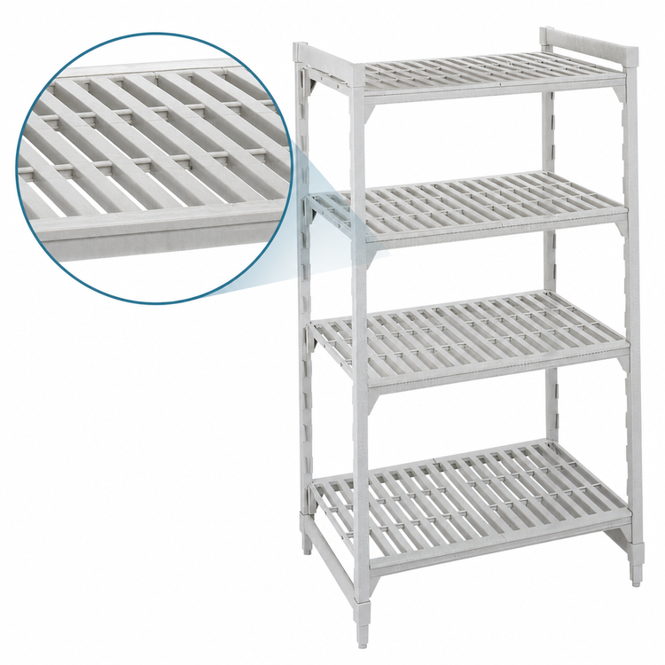 Product image #4 for Cambro Camshelving Premium 4-Shelf Vented Stationary Starter Unit, 36-Inch Wide x 18-Inch Deep x 72-Inch High