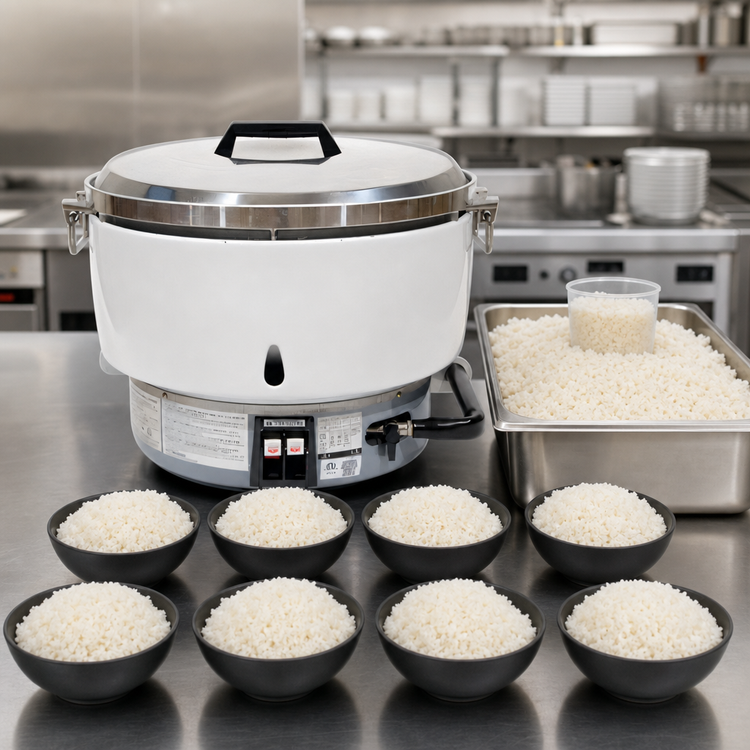 Product image #3 for RiceMaster 55-Cup Natural Gas Countertop Cook-and-Hold Commercial Rice Cooker
