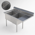 Thumbnail image #3 for Sapphire Manufacturing Freestanding 2-Compartment Stainless Steel Sink with Right Drainboard, 62-1/2 Inches W x 29-1/2 Inches D